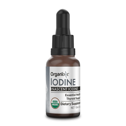 Gouttes d'iode nascent bio Organixx 15 ml vue avant