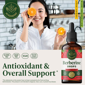 Gouttes de Berbérine HERBAMAMA avec compte-gouttes en verre