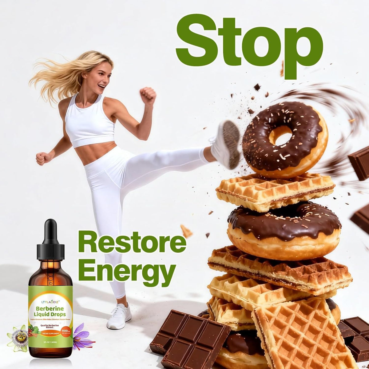 Gouttes de Berbérine LTTLAODIZ versées dans un verre d'eau