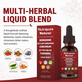 Gouttes de Berbérine Nutrapure avec des fruits frais