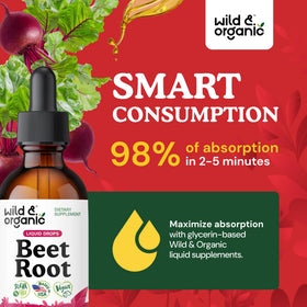 Gouttes de betterave Wild & Organic avec compte-gouttes
