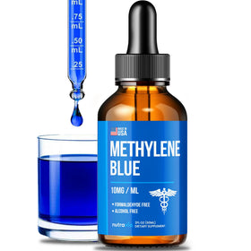 Gouttes de Bleu de Méthylène 1% Nutravia, flacon avant avec étiquette