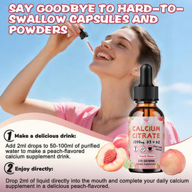 Gouttes de calcium citrate Fzjjyana avec une cuillère doseuse