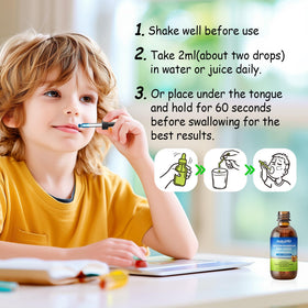 Gouttes de Calcium Citrate HOLLEGEND 600mg avec fruits en arrière-plan