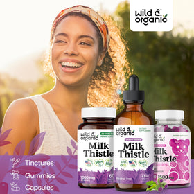 Gouttes de chardon-marie Wild & Organic avec une cuillère doseuse