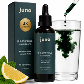 Gouttes de chlorophylle Juna citron et menthe vue avant