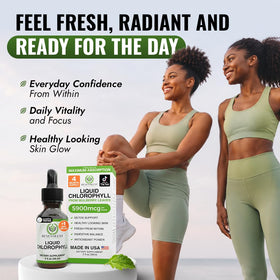 Gouttes de chlorophylle liquide Benevolent avec ingrédients naturels