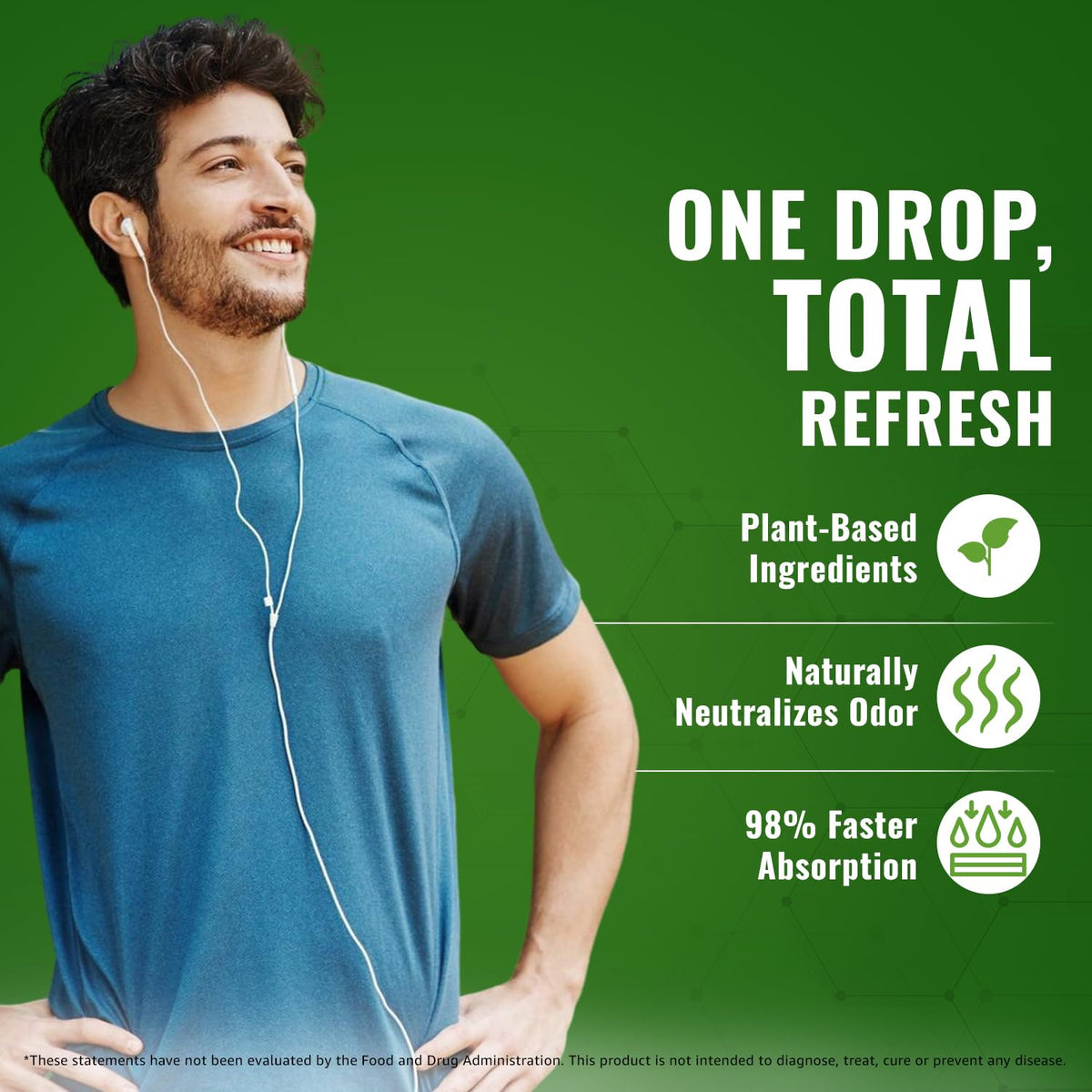 Gouttes de chlorophylle liquide Total Nutra 50mg versées dans une cuillère