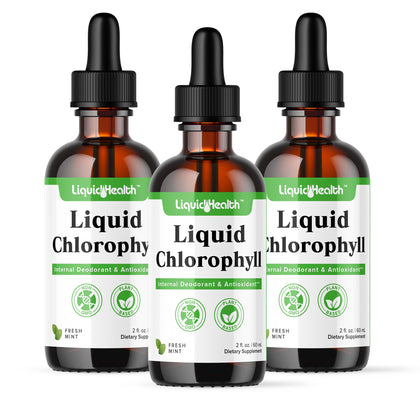 Gouttes de chlorophylle LIQUIDHEALTH bouteille vue de face