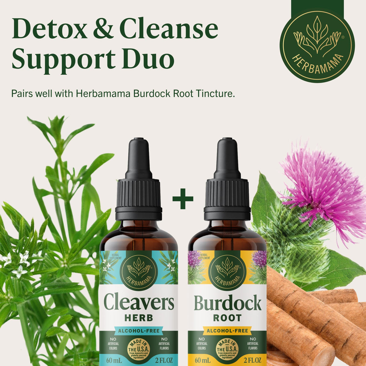 Gouttes de Cleavers HERBAMAMA dans un cadre de vie sain