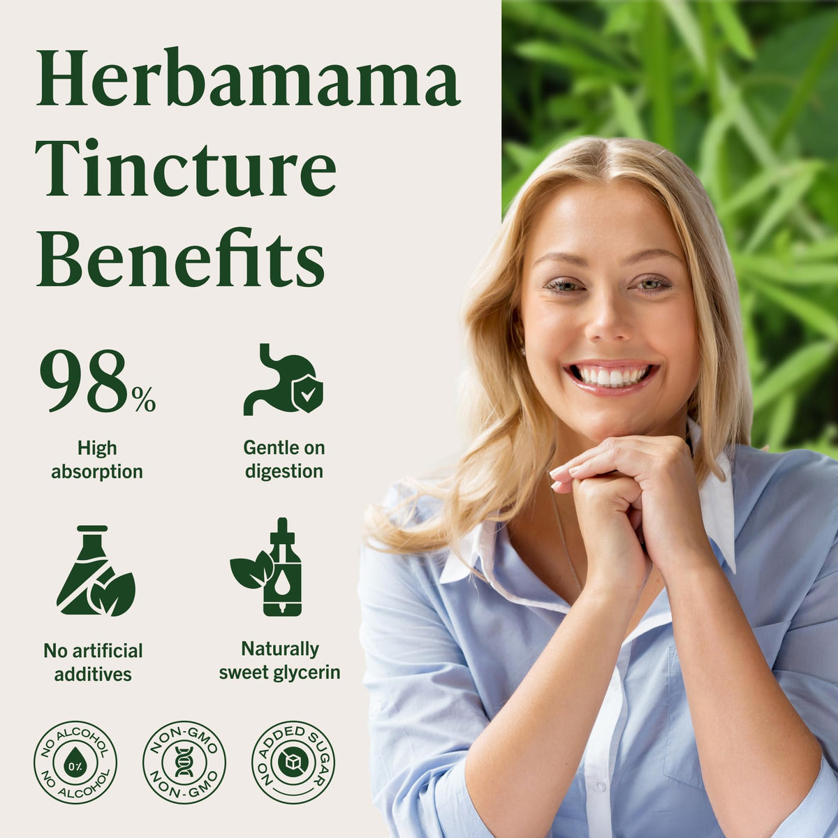 Gouttes de Cleavers HERBAMAMA montrant le compte-gouttes