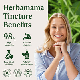 Gouttes de Cleavers HERBAMAMA montrant le compte-gouttes