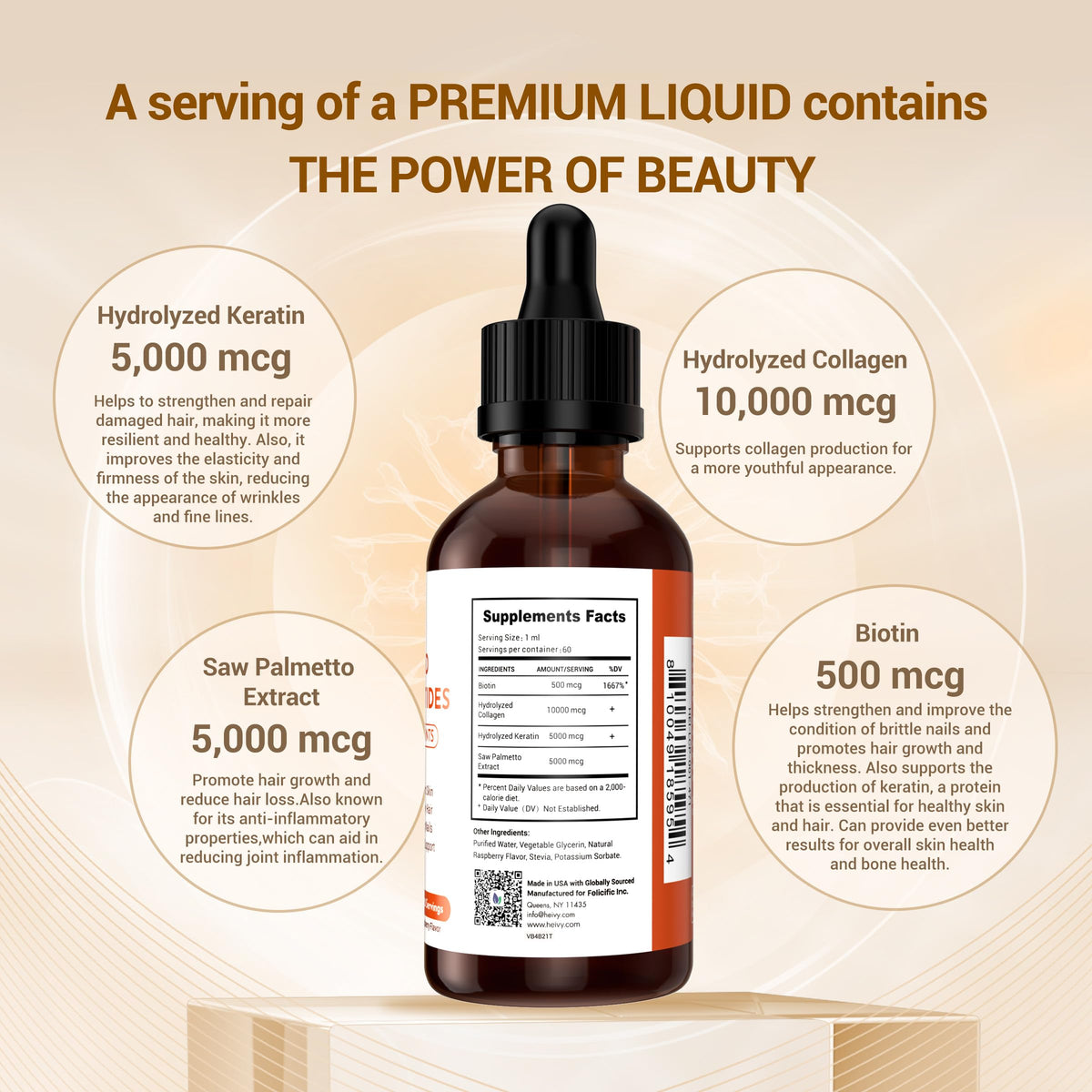 Gouttes de collagène Heivy avec dosage de 1ml
