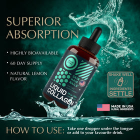 Gouttes de collagène liquide WILD FUEL versées sur une cuillère
