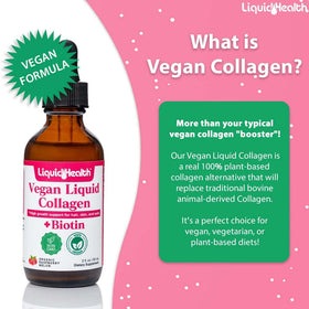 Gouttes de collagène végétal LIQUIDHEALTH avec compte-gouttes