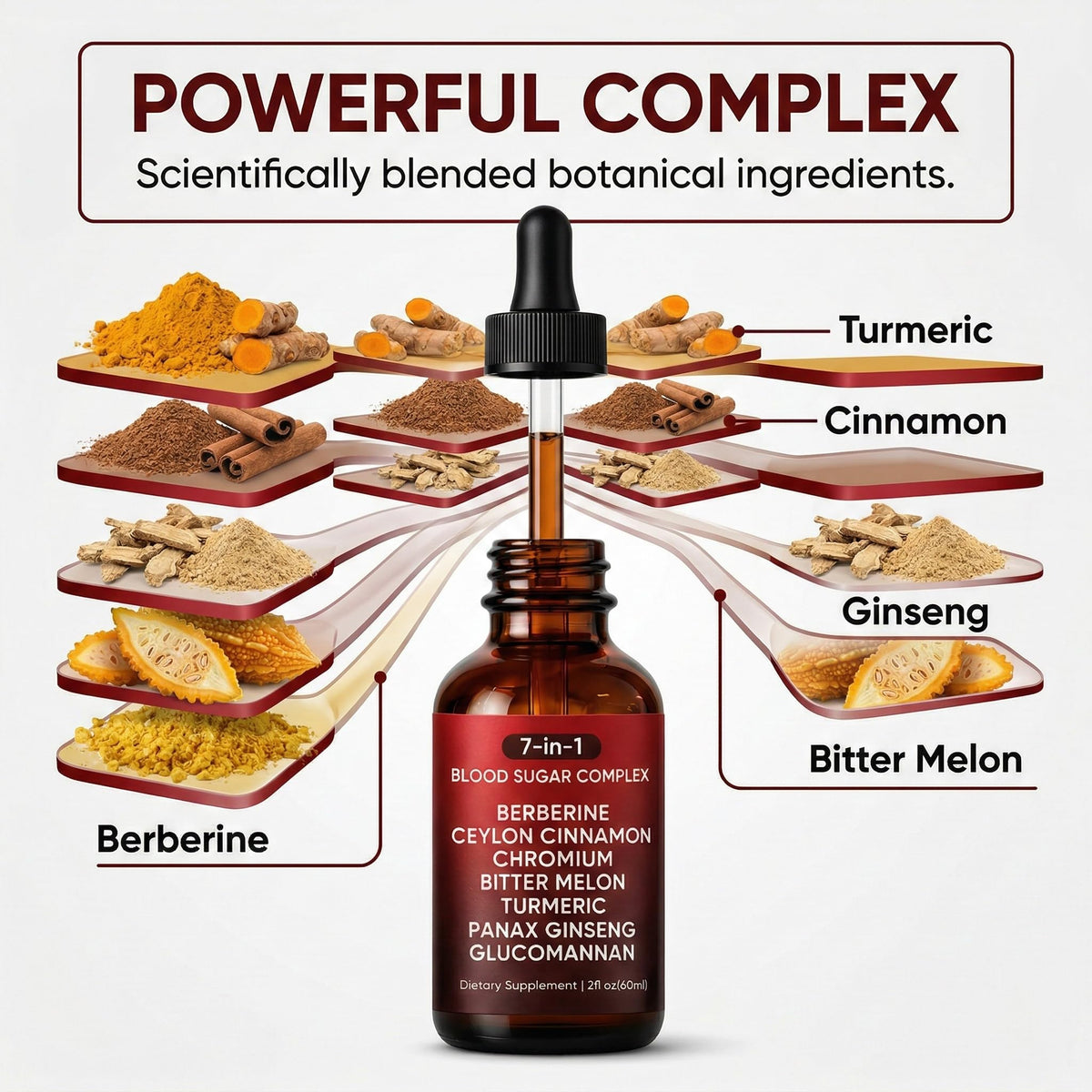 Gouttes de Complexe Liquide 7-en-1 sur une cuillère