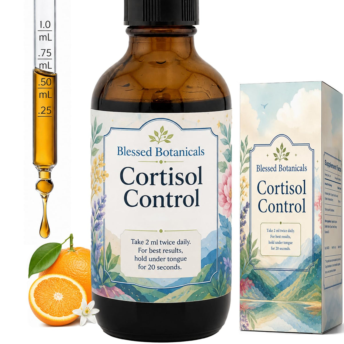 Gouttes de Contrôle du Cortisol Airway Pro 120ml vue avant