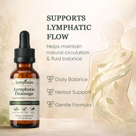 Gouttes de drainage lymphatique Aacnre sur une table en bois
