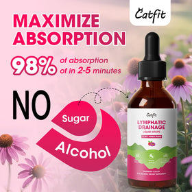 Gouttes de drainage lymphatique Catfit 60 ml sur une table