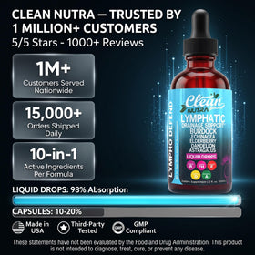 Gouttes de drainage lymphatique Clean Nutraceuticals avec ingrédients naturels