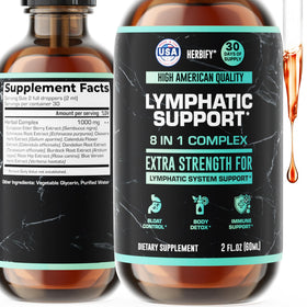 Gouttes de drainage lymphatique HERBIFY 60 ml avec étiquette