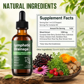 Gouttes de Drainage Lymphatique Jebiue 60ml flacon arrière