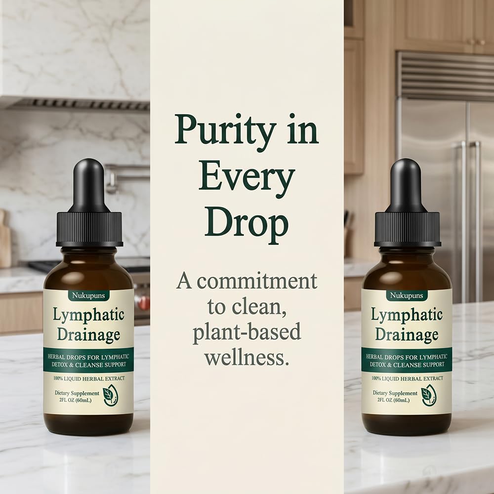 Gouttes de drainage lymphatique Nukupuns avec un fond naturel