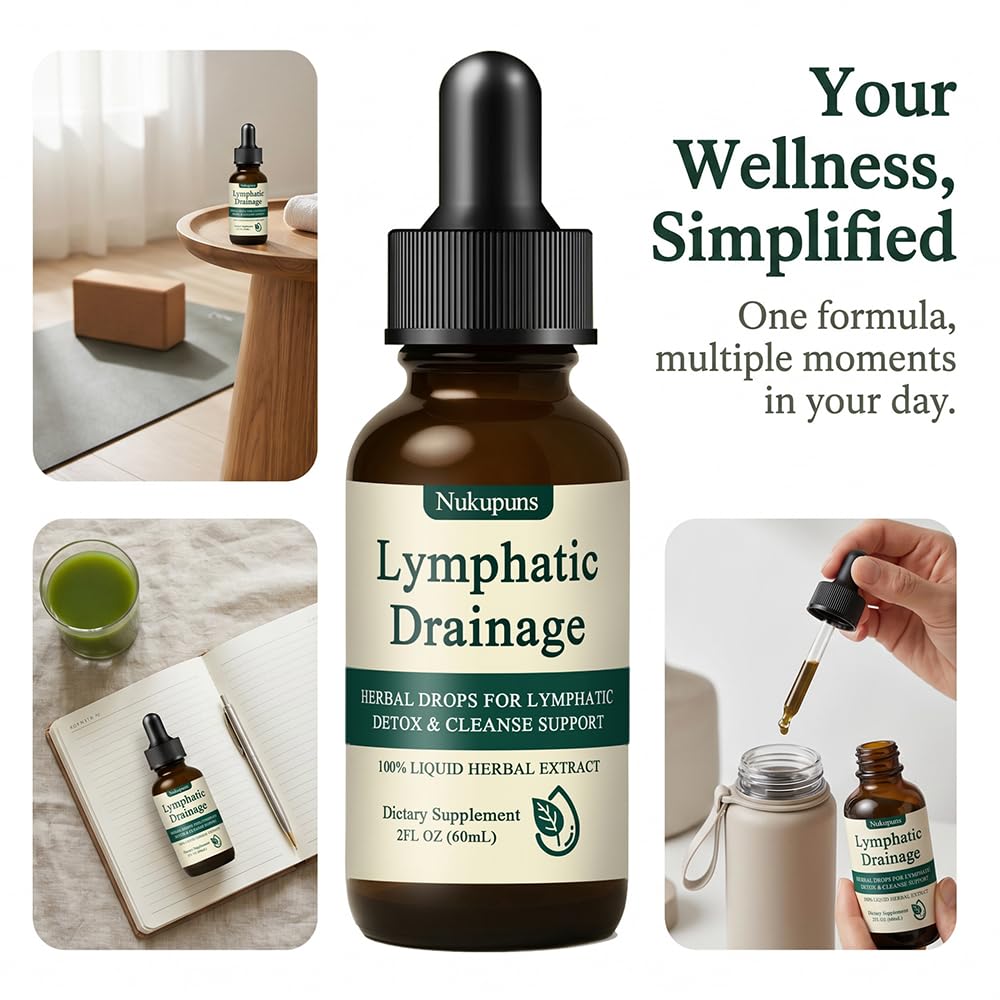 Gouttes de drainage lymphatique Nukupuns emballage avec dimensions