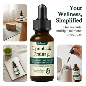 Gouttes de drainage lymphatique Nukupuns emballage avec dimensions