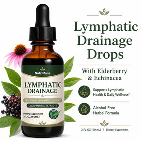 Gouttes de Drainage Lymphatique NutriMuse avec compte-gouttes en action