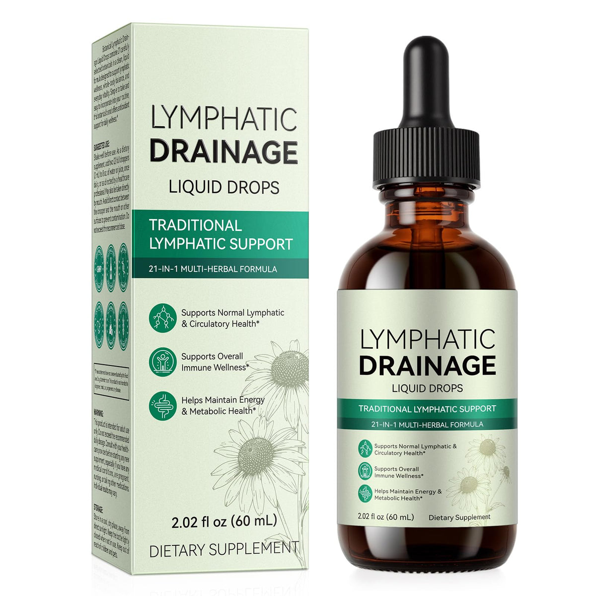 Gouttes de Drainage Lymphatique QZFICNJY 60 ml vue avant
