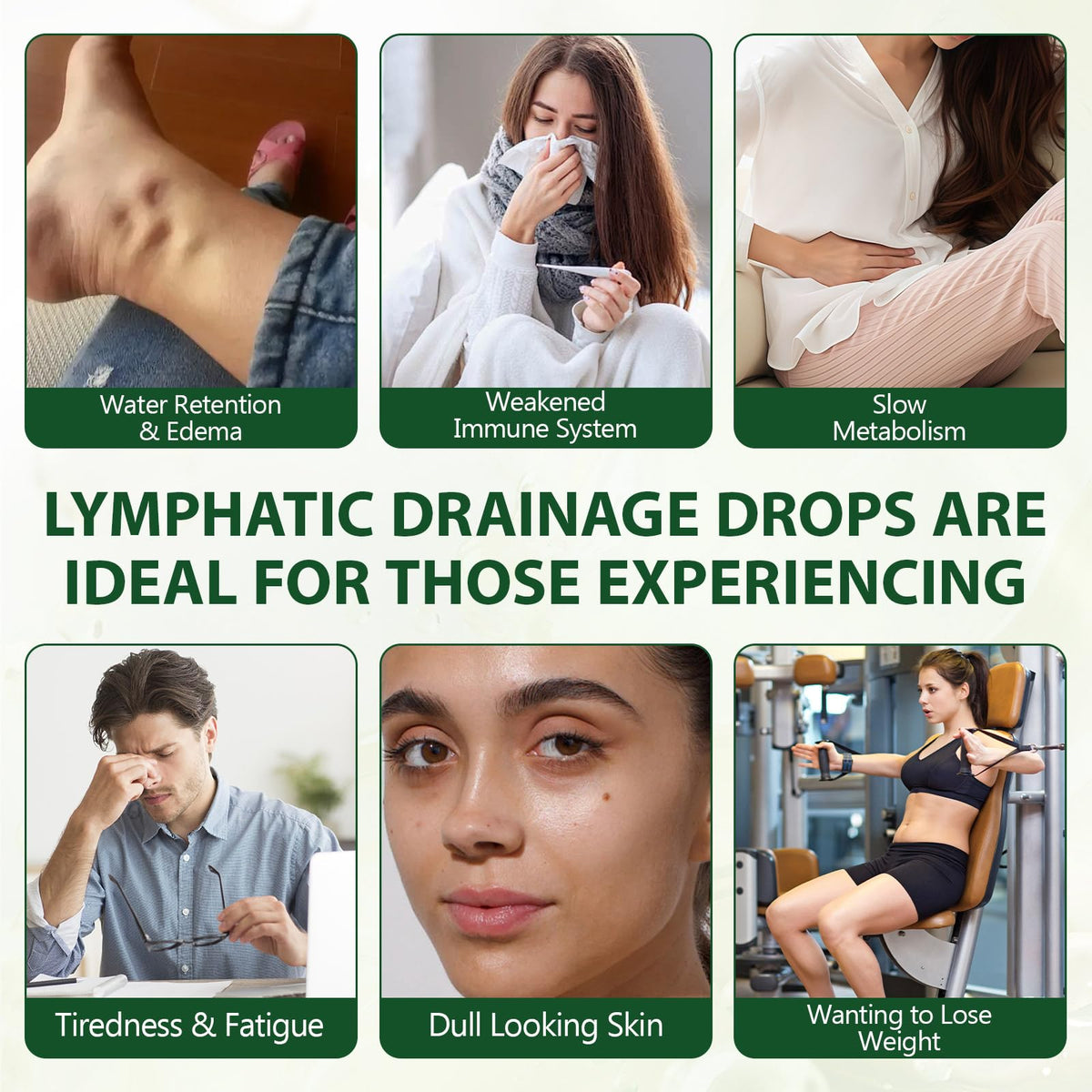 Gouttes de Drainage Lymphatique QZFICNJY avec dosette