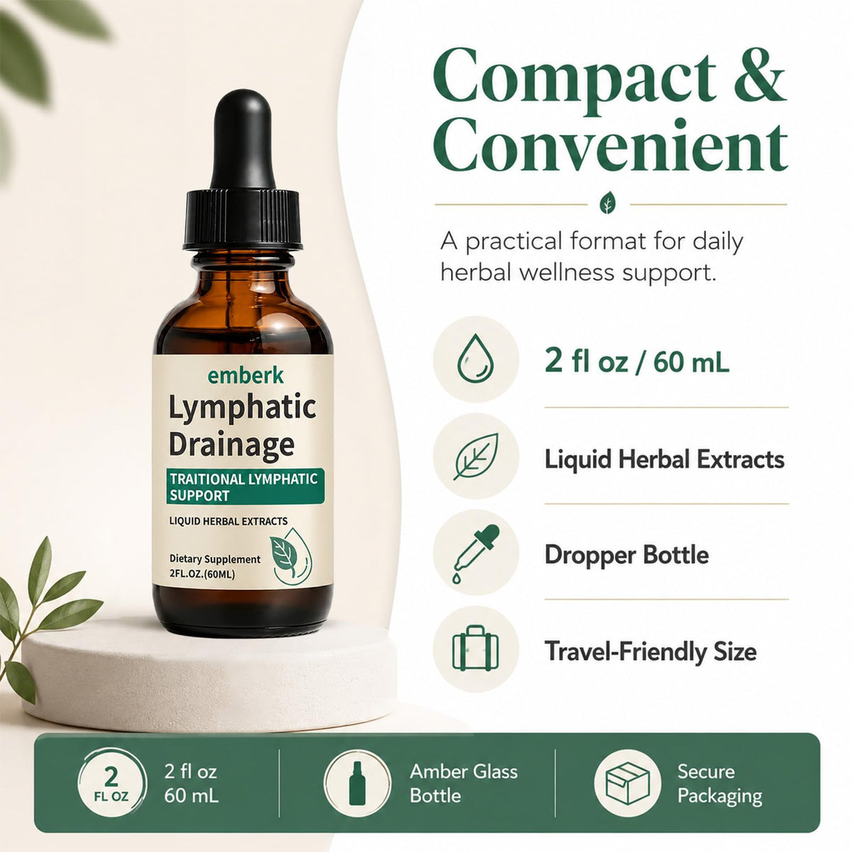 Gouttes de drainage lymphatique vegan présentation
