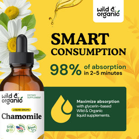 Gouttes de fleurs de camomille Wild & Organic avec compte-gouttes