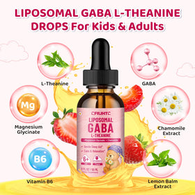 Gouttes de GABA Liposomal L-Théanine avec étiquette
