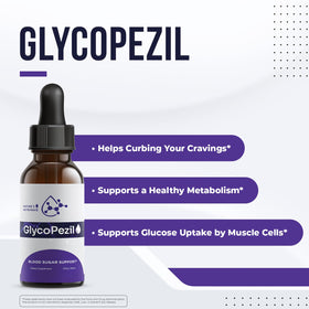 Gouttes de GlycoPezil versées dans une cuillère