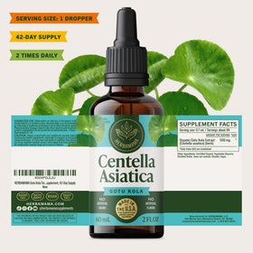 Gouttes de Gotu Kola HERBAMAMA sur langue