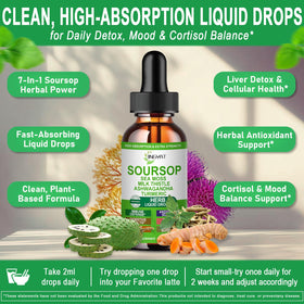 Gouttes de graviola bio JINGYAT avec des ingrédients naturels