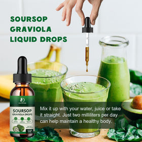 Gouttes de Graviola Soursop LUCNVEM dans un verre