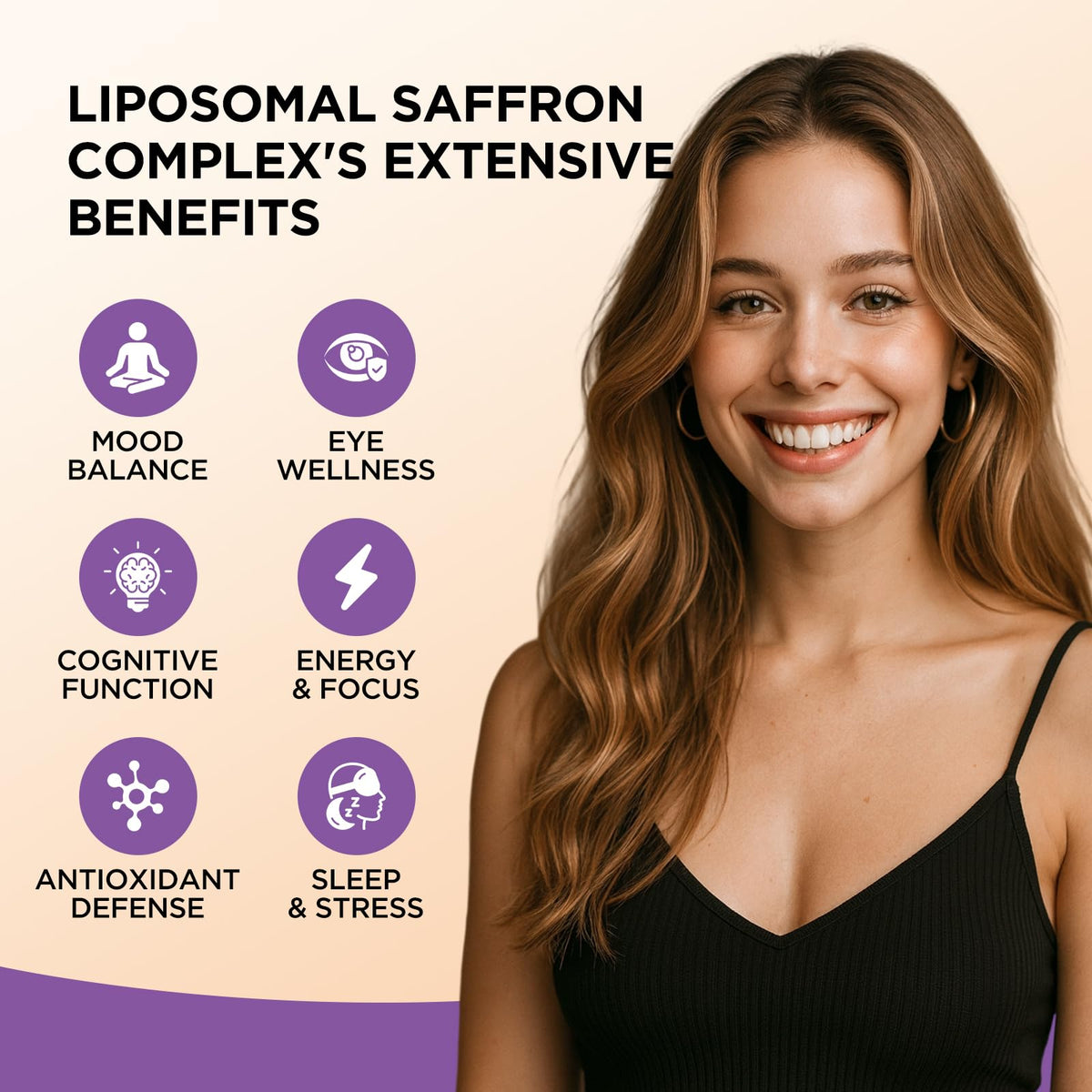 Gouttes de GZ HAOYUAN Complément Liposomal Safran avec dosage de 2 ml
