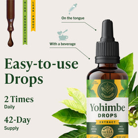 Gouttes de Herbamama Yohimbe sur une cuillère
