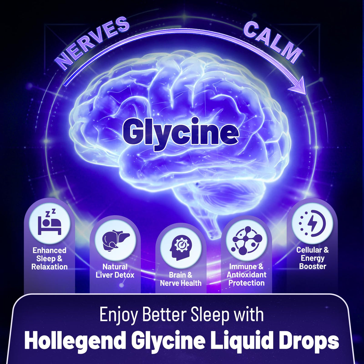 Gouttes de HOLLEGEND Glycine Liquide 3g sur une table