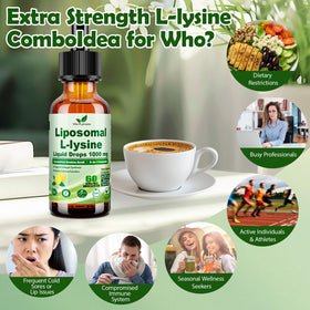 Gouttes de L-Lysine avec un fond de citron