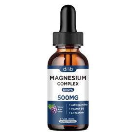 Gouttes de magnésium glycinate 500mg de dilib, étiquette détaillée