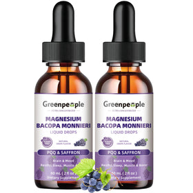 Gouttes de magnésium glycinate GREENPEOPLE 2 fl oz vue avant