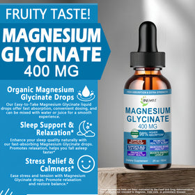 Gouttes de magnésium glycinate JINGYAT 400mg - étiquette du produit