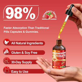Gouttes de magnésium glycinate liquide LAMFQA 500mg, format pratique