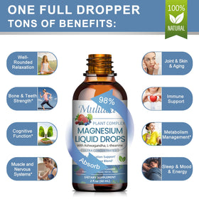 Gouttes de magnésium glycinate Mulittea avec cuillère doseuse