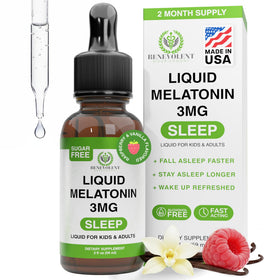Gouttes de mélatonine liquide Benevolent 3 mg 60 ml vue avant