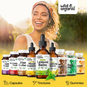 Gouttes de mélisse Wild & Organic avec ingrédients naturels
